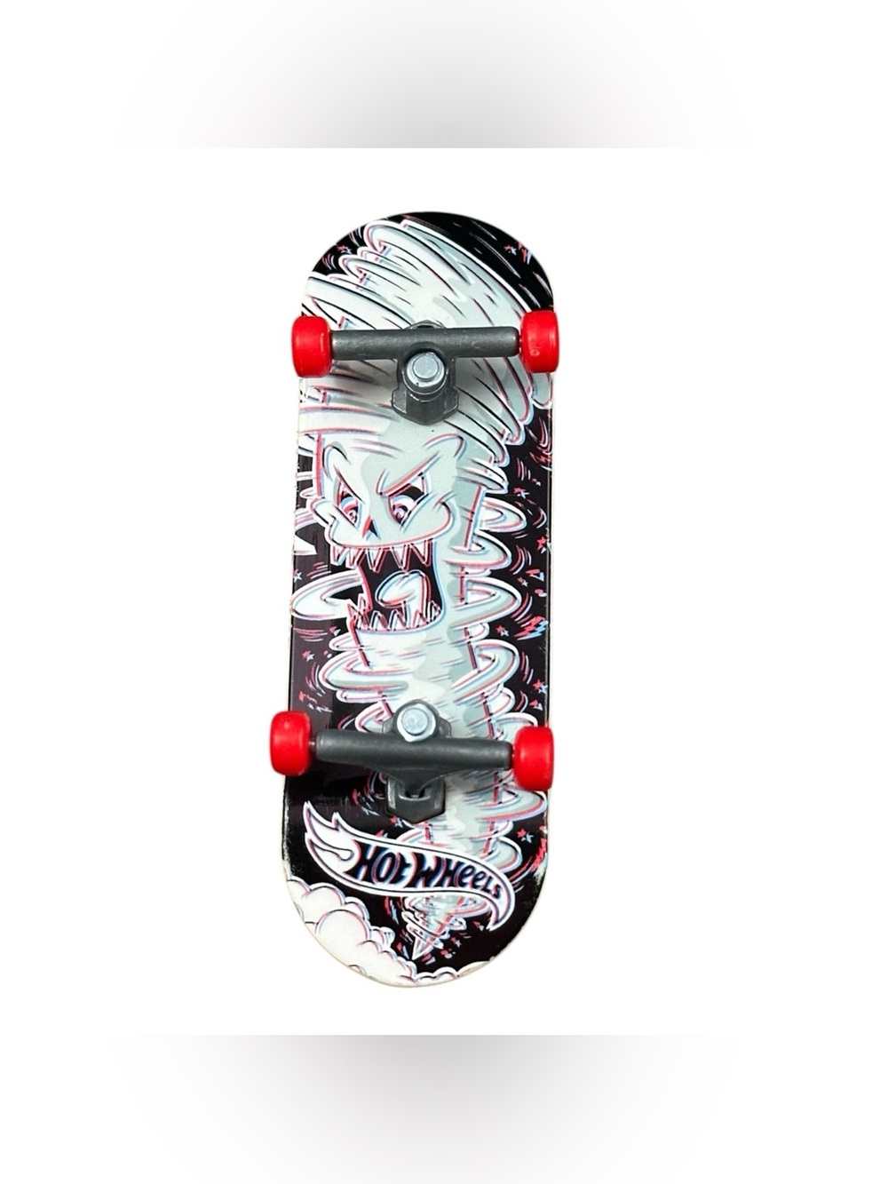 Hot Wheels Tornado Ghost Fingerboard Mini Skateboard Red Wheels Tech Deck Style